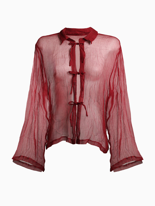 Saam Plum Silk Shirt