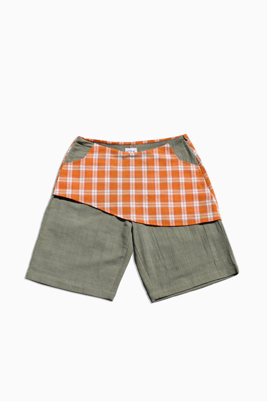 Chico Orange Check Shorts