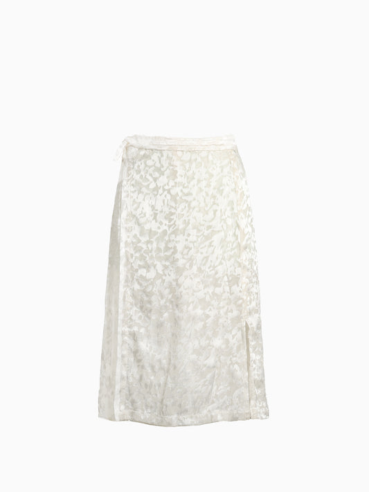 Elsie Cloud Silk Wrap Skirt