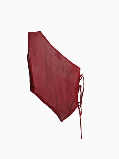 Kiki Plum Silk One Shoulder Top