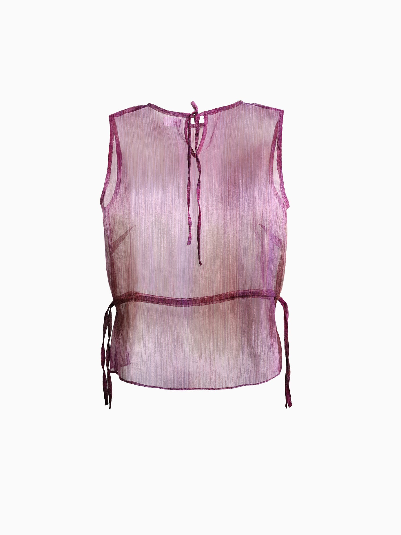 Mei Orchid Silk Tie Waist Top
