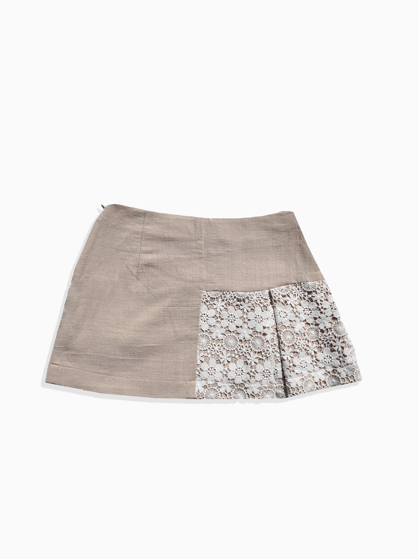 Joon Beige Lace Short Skirt