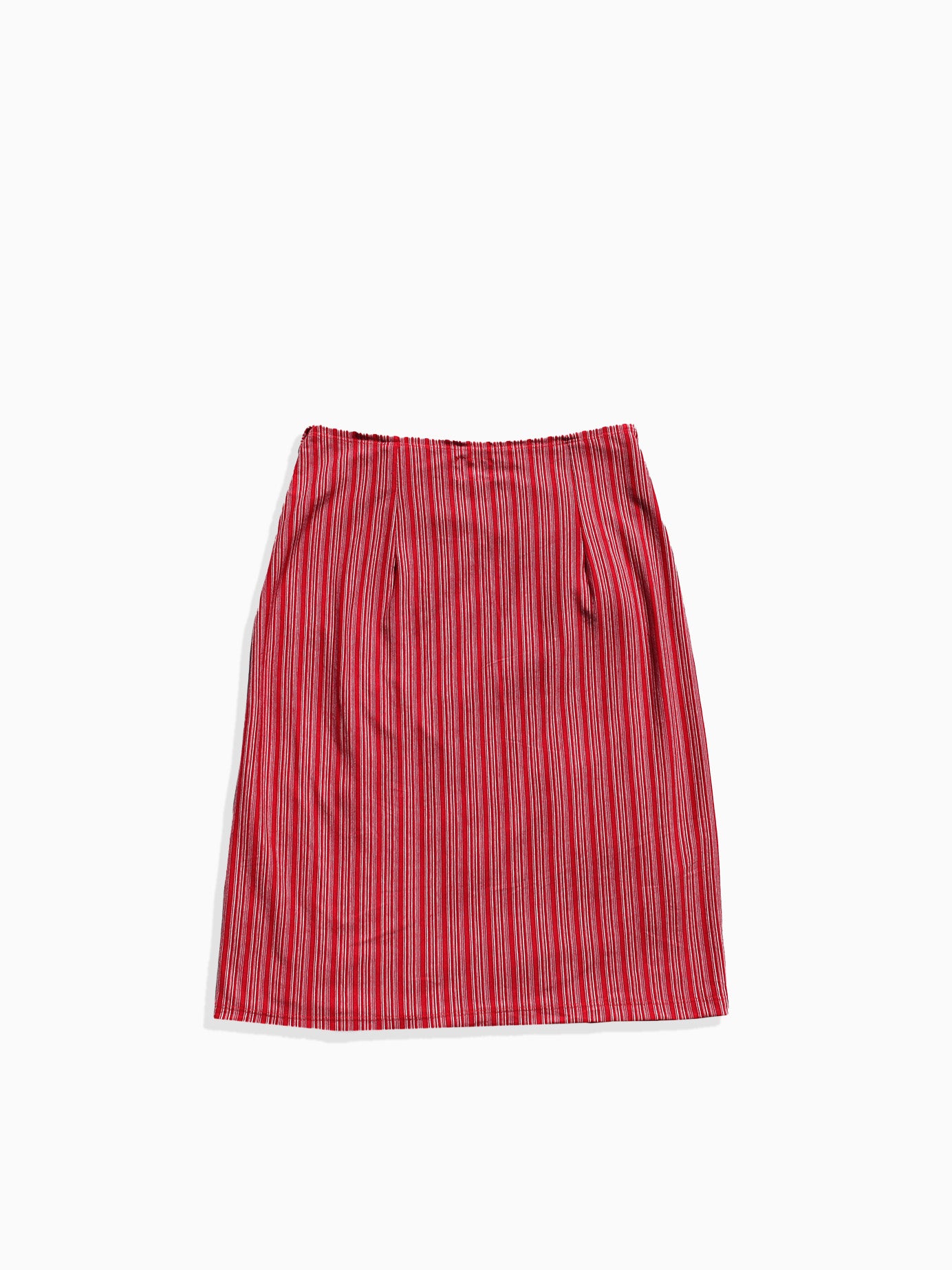 Elsie Red Stripe Wrap Skirt