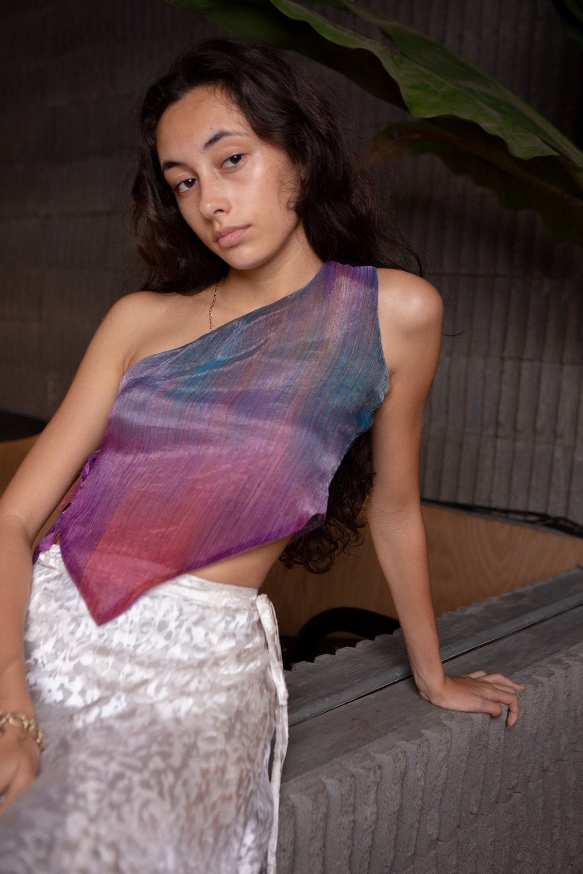 Kiki Aura Silk One Shoulder Top – KIK Studio