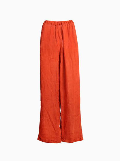 Rumi Barong Red Silk Trousers