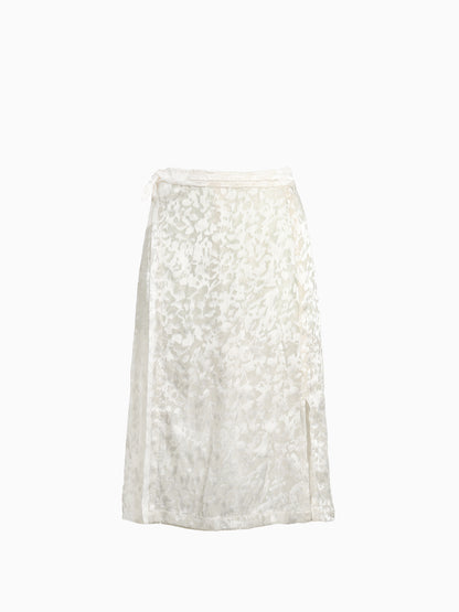 Elsie Cloud Silk Wrap Skirt